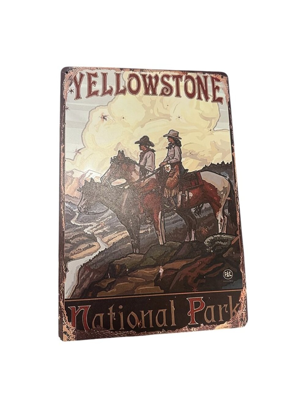 Yellowstone National Park Metal Sign 8x12 Tin Wall Decor Rustic Cabin Vintage